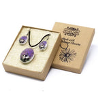 Tree of Life Pressed Flower Jewellery Set - Lavender