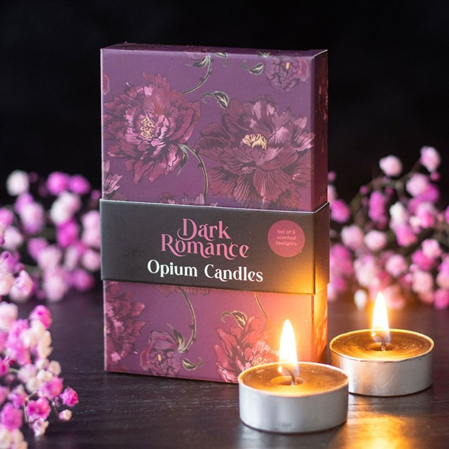 Dark Romance Opium Scented Tealight Candles Set of 6