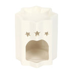 White Star Oil Burner - Ceramic Star Cut Design