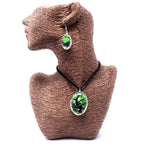 Tree of Life Pressed Flower Jewellery Set - Green