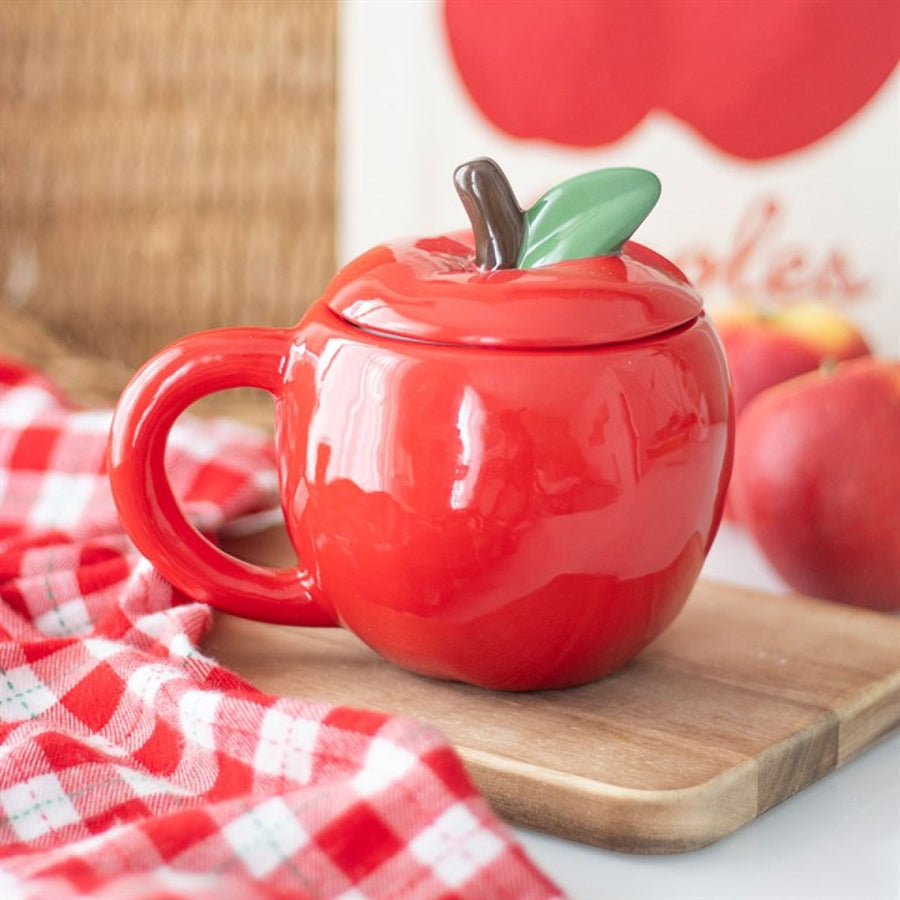 Apple Shaped Lidded Mug 550ml