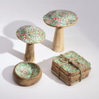 Wooden Garden Mushroom - Mediterranean Tile Design