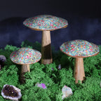 Wooden Garden Mushroom - Mediterranean Tile Design